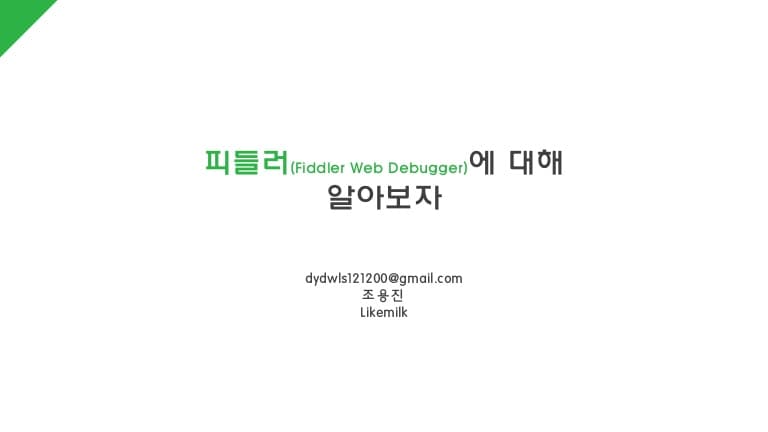 Fiddler 피들러에 대해 알아보자 preview