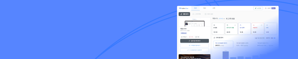 제품소개서, IR 자료, 회사소개서 등
PDF 공유 하나로 리드 확보하기